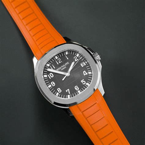 patek philippe 5167 green|5167a with orange strap.